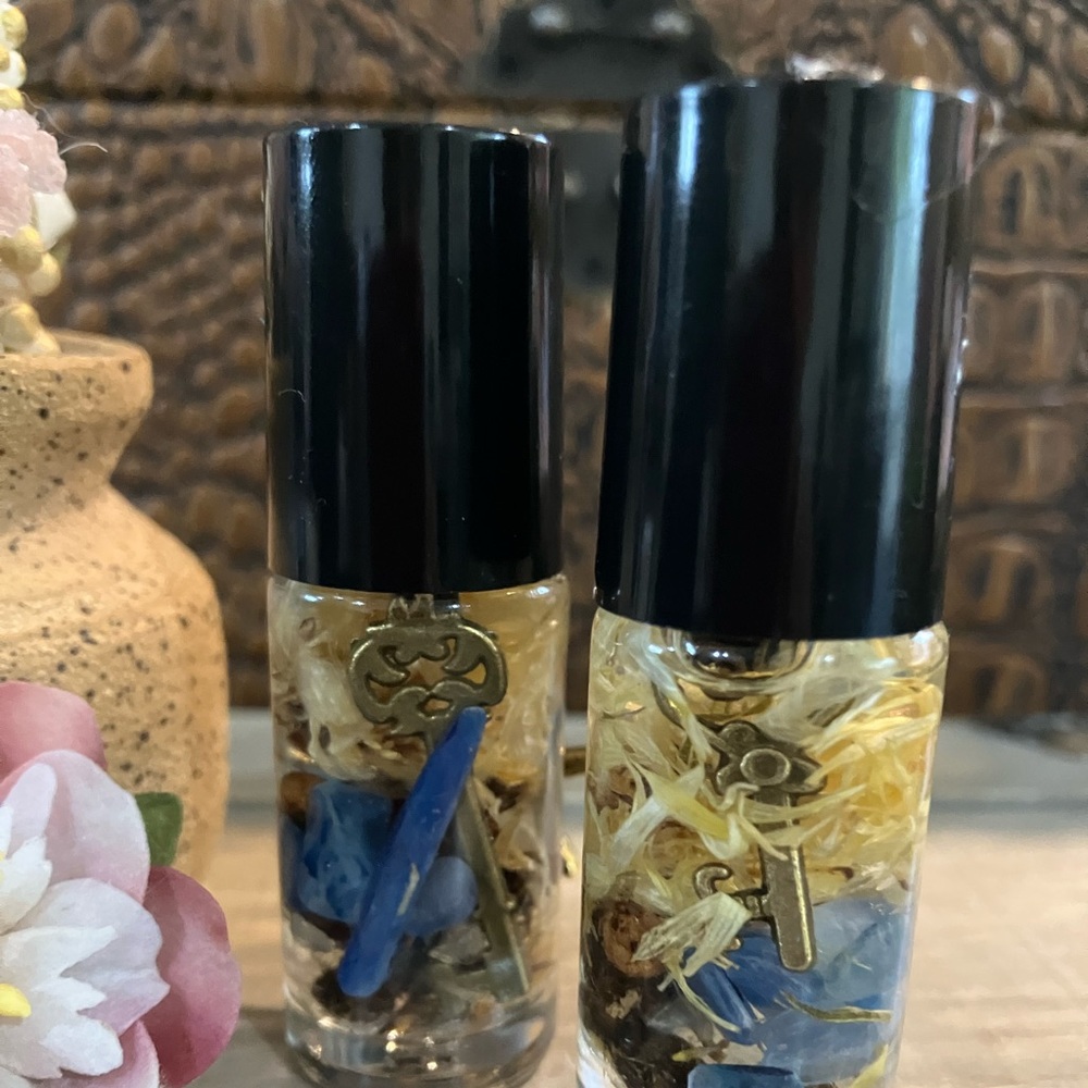 Half sized essential oil roll ons handmade